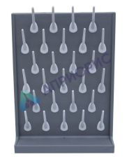 Сушилка для пробирок Stegler 0362В (полипропилен, 27 мест, 400х550х110 мм)