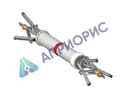 Внутритрубная тележка для труб Ø 159 ÷ 820 мм зонтичного типа в футляре