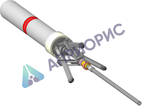 Внутритрубная тележка для труб Ø 159 ÷ 820 мм зонтичного типа в футляре