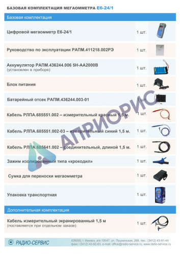 Поверка мегаометра Е6-24/1