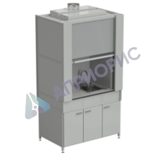 Шкаф вытяжной с коконом из стеклопластика с мойкой из НС и смесителем с ВЗБ светильником 1200х820х2240 мм, раб. поверхность - LABGRADE